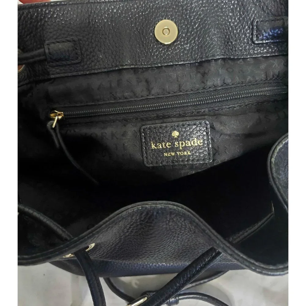 Kate Spade Womens Sinch Medium Backpack Black Leather